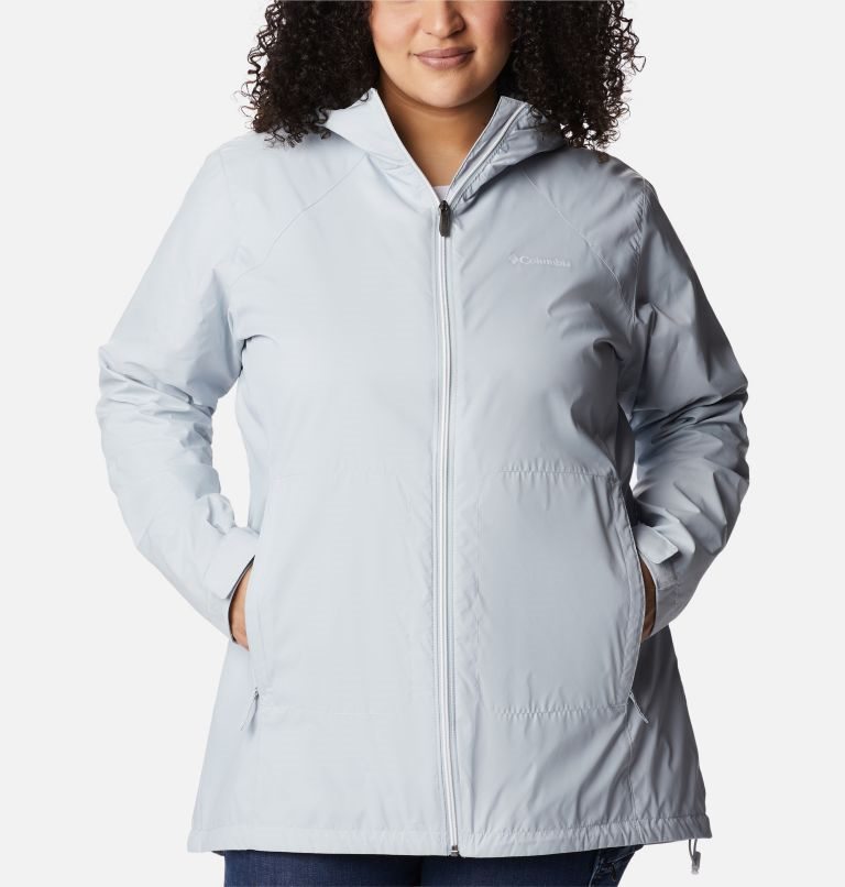 Jacheta Columbia Switchback Captusite Long Dama Gri Deschis | Plus Size WLA8Z97S0